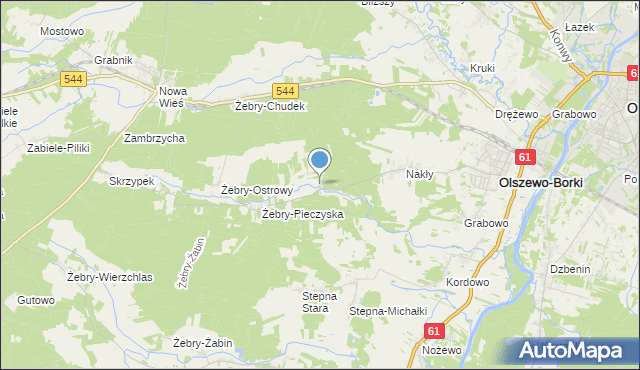 mapa Kolonia Grądzik, Kolonia Grądzik na mapie Targeo